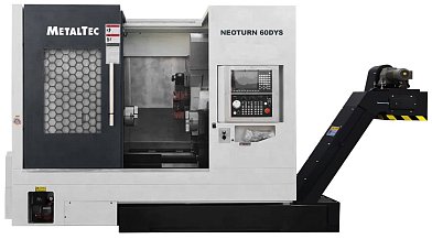 Фото 30 - MetalTec NeoTurn 60DYS (Syntec)- Токарный станок ЧПУ с наклонной станиной и противошпинделем.